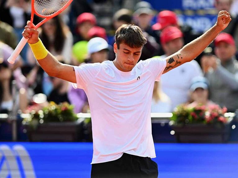 L'esultanza di Flavio Cobolli (foto ATPtour web site)