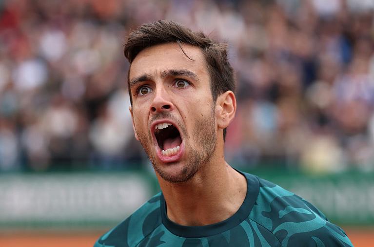 Tutta la rabbia di Lorenzo Musetti (foto Getty Images)