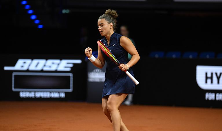 L'esultanza di Jasmine Paolini (foto Porsche Tennis Grand Prix web site)