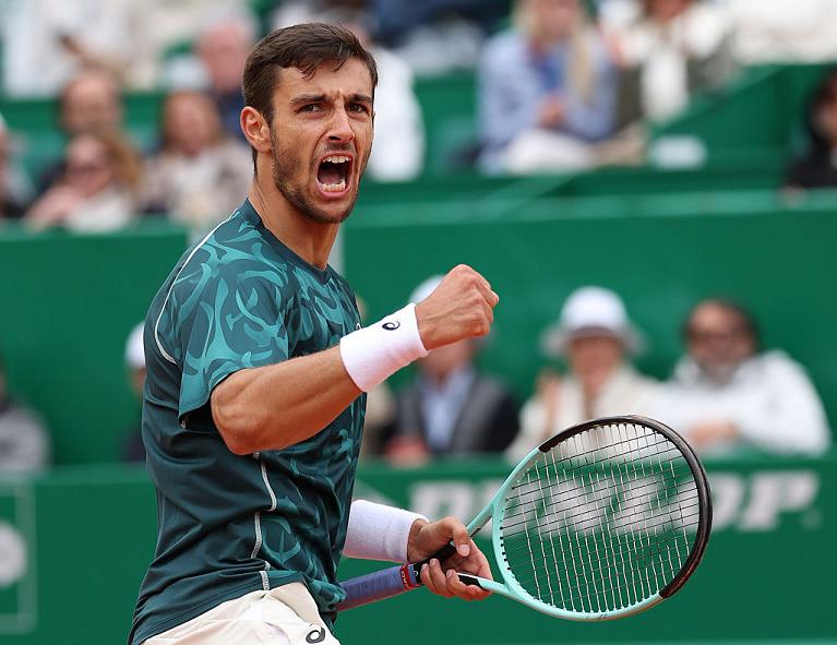 Lorenzo Musetti esulta a Monte-Carlo (Getty Images)