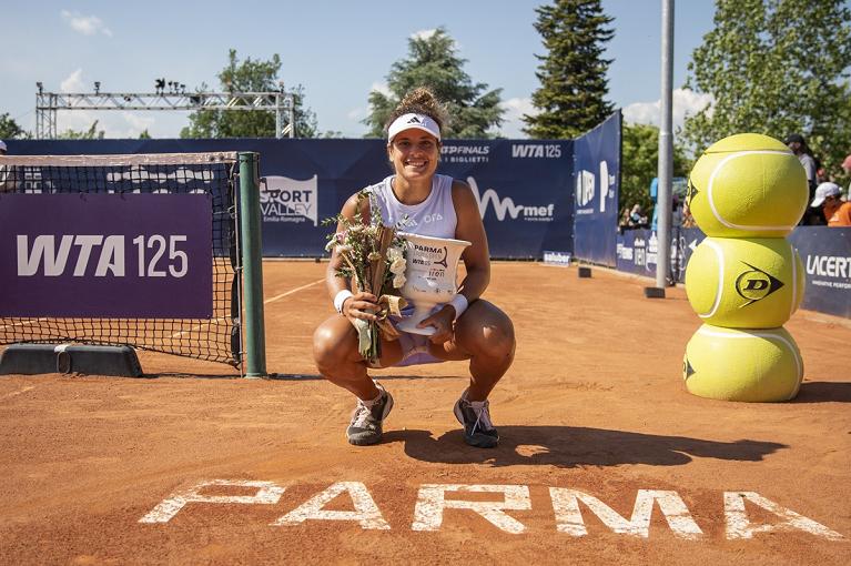 Mayar Sherif con il trofeo del Parma Ladies Open 2025 - Foto Elisa Morabito