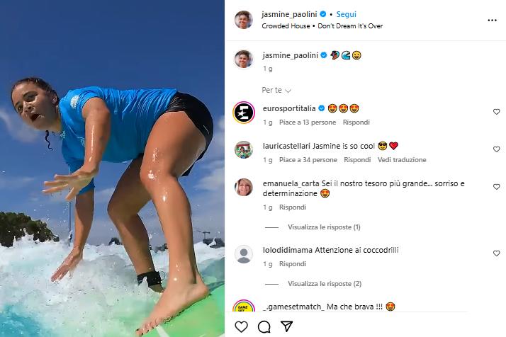 Visti dai social: Jasmine surfista e il bagno di Natale di Rafa